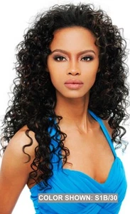 OUTRE QUICK WEAVE AMBER LONG CURLY TIGHT CURL HALF WIG 3/4 WIG - Picture 1 of 10
