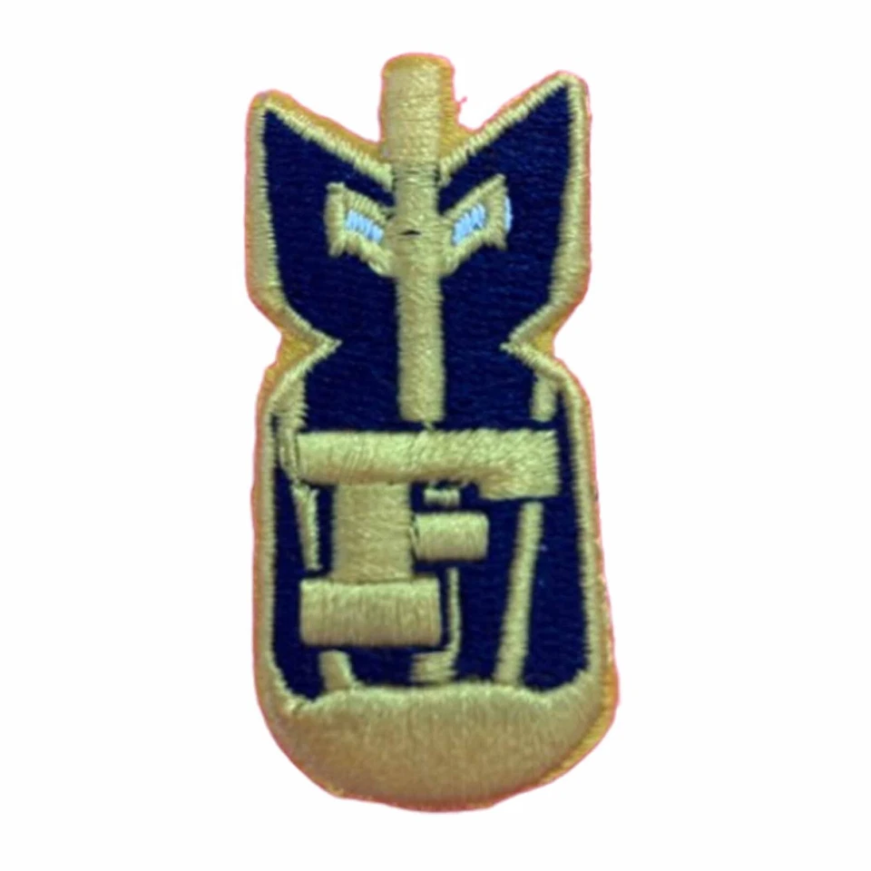 2 F Bomb Iron On or Hook and Loop Patches Yellow & Blue on Green 1"x2" Morale - Image 1 of 1