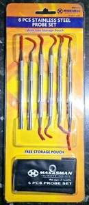 6 Piece Stainless Steel Probe Set - Marksman - 69117c - New & Unopened - Picture 1 of 5