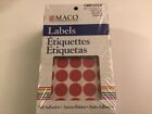 ???? Maco Color Coding Labels 3/4? Red Pack Of 6000 Brand New Sealed