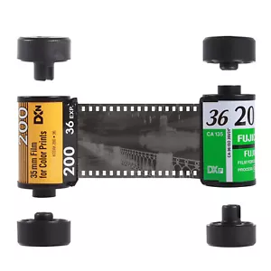 2 set 135 35 mm a 120 adattatore pellicola convertitore contenitore panorama 6x6 6x9 fotocamera - Foto 1 di 10