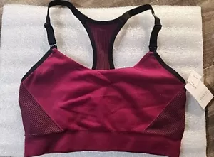 Auden Size Medium Red/Maroon Front Clips Wirefree Racerback Nursing Bralette - Picture 1 of 5