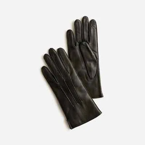 J Crew Italian leather touchscreen gloves, Black, size L, NWT - Picture 1 of 1