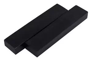 Knochenmutterrohlinge - schwarz gefärbt - 2,22"" x 0,47"" x 0,25"" - 2er-Pack - Bild 1 von 2