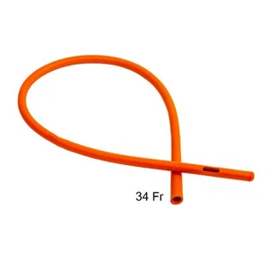 HealthAndYoga™ Enema Rubber Colon Tube - Closed End (20” x 34 FR) - Long Red ... - Picture 1 of 3