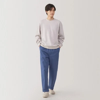 Новый с Ярлыками Muji выстиранный хлопок темно-синий легко брюки дымчатый синий - размер M - Изображение 1 из 4