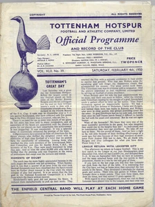 1949/50 Tottenham / Spurs vs Leicester City - Rare Division 2 Winning Season - Picture 1 of 1