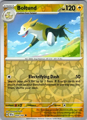 Boltund Reverse Holo 059/162 SV05: Temporal Forces Uncommon - NM - Image 1 of 2