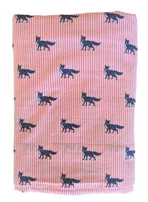 Tommy Hilfiger Rojo Blanco Rayas Ítaca con Zorros Azules Estampado Doble Hoja Plana Foto 1 de 4