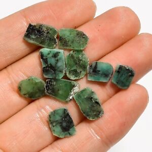 Natural Emerald Gemstone Fancy Slice Emerald Loose Gemstone Lot Jewelry ZA-1273