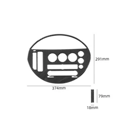 Cubierta de embellecedor de control central estilo fibra de carbono para Nissan Quest 2004-2006 Foto 1 de 4