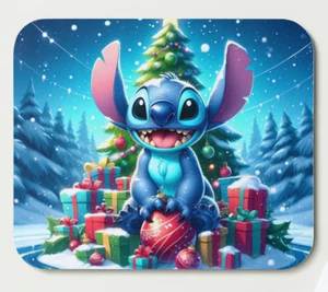 STITCH CHRISTMAS THEMED MOUSEPAD MOUSE PAD 9" X 7" - Picture 1 of 6