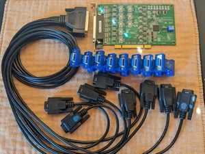 ADVANTECH PCI-1620A 8-PORT RS-232 + DB-62 to 8x DB-9 Cable + RS232 to 3.3v TTL - Picture 1 of 10