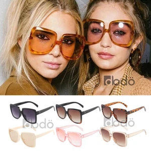 Gafas de sol de gran tamaño cuadradas grandes retro vintage de moda para mujeres damas sombra UV400 - Imagen 1 de 14