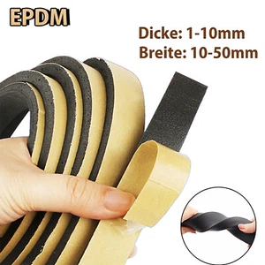 Fugen Fenster Dichtband Moosgummi EPDM Einseitig Selbstklebend 10m Dichtungsband - Bild 1 von 5