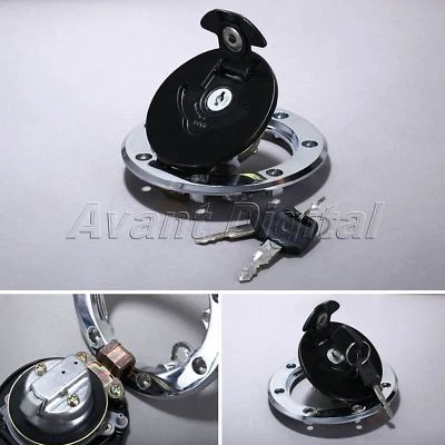 Fuel Gas Tank Cap Cover Key For Kawasaki Ninja ZX7R 1996-2003 ZX6R 1994-1997 - Image 1 of 4