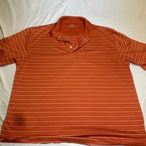 PGA Tour Golf Polo Herren XL kurzarm orange gestreift - Bild 1 von 6