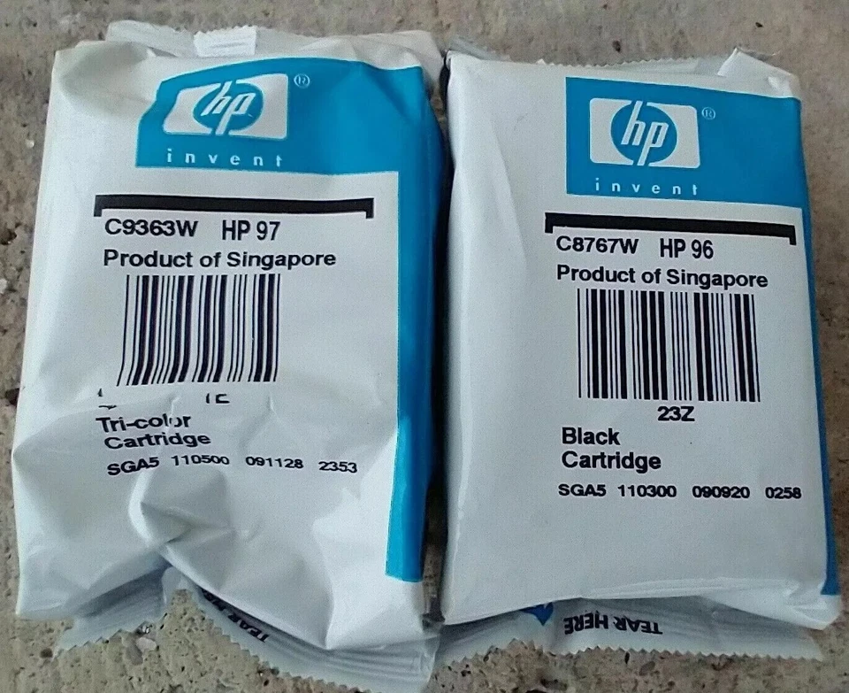Cartuchos de tinta originales HP 96 97 OEM para impresora 6840 6940 6988 9800 sellados NUEVO Foto 1 de 1