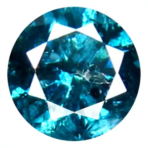 0.24 ct AAA Grade Dazzling Round Cut (4 x 4 mm) Vivid Blue Diamond Gemstone - Picture 1 of 1