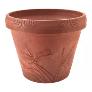 Arcadia Garden Products Dragonfly 13 In. X 11 In. Terra Cotta PSW Pot - Picture 1 of 12