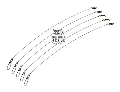 5 Pack Solid Stainless Steel Leaders Musky Pike Stay Lok Snap AFW BB Swivel - Image 1 of 2