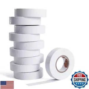 TAPEBEAR 10 Rolls White Electrical Tape, Multi-Pack Electric Tape, 3/4 in x 6 - Picture 1 of 5