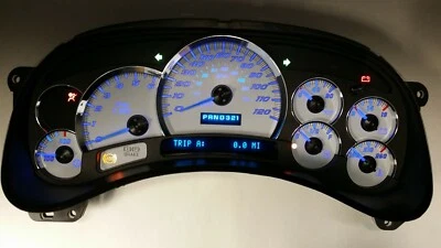 03-06 FACTORY REMAN AVALANCHE SIERRA YUKON PLATINUM SS AZUL LED TODO CLÚSTER BB Foto 1 de 2