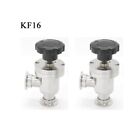 2X KF16 Stainless Steel Valve High Vacuum Manual Right Angle Bellow Flapper
