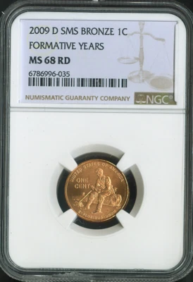 2009-D Lincoln Cent Formative Years NGC MS68 RD SMS Quality - Image 1 of 2