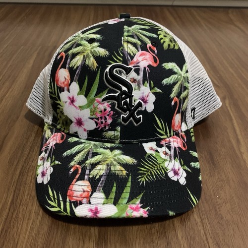 47' Chicago White Sox Baseball Hat Men OSFA Black Hawaiian Aloha Spring