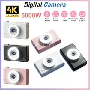 Digital Camera 50MP 2.4'' LCD Display Screen 8X Zoom Auto Focus 4K HD Camcorder - Picture 1 of 32