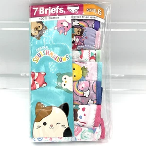 Girls 7-Pack Briefs Squishmallows Underwear Size 6 - Picture 1 of 2
