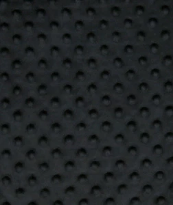 Fabric Soft Minky Dimple Dots Bubble Velour Plush Comfy 18" Long Black 1/2 Yard - Picture 1 of 1