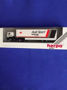 Herpa 1/87 Autoarticolato motrice man e rimorchio Audi Sport # 03543 vintage. - Foto 1 di 9
