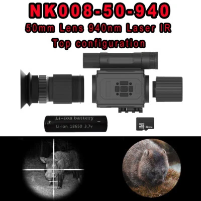 Megaorei NK008 Infrared Night Vision Scope AI ZOOM 940nm Hunting IR Camera 1080P - Image 1 of 4