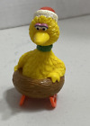 Vintage Big Bird Sitting Nest Sled Christmas PVC Figure Applause Sesame Street