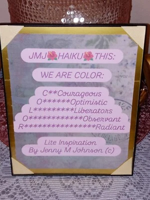 Marco de poema de cita motivacional inspiradora decoración de regalo de cumpleaños sobre lienzo 8x10 pulgadas Foto 1 de 4