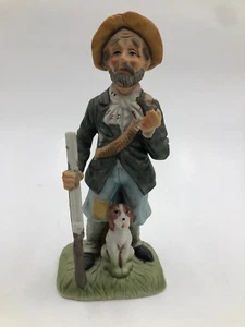 Vintage Hunter Figurine ~ 9” ~ Shotgun and Hound - Picture 1 of 4