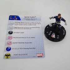 Heroclix Nick Fury, Agent of SHIELD set Nick Fury #001 Common figure w/card!