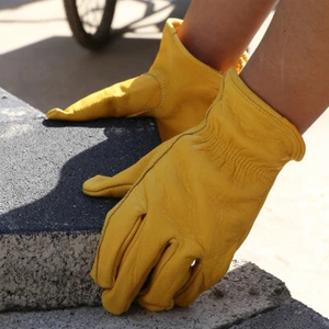 G-TUF General Purpose A Grade 100% Top Grain Cow Leather Work/Driver Gloves - Picture 1 of 5