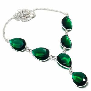 Peridot Ethnic Handmade 925 Sterling Silver Jewelry Necklace 18"