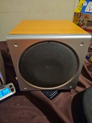 Logitech Subwoofer PC Computer System Z-3: S-0085A Holzoptik.  Ungetestet. - Bild 1 von 4