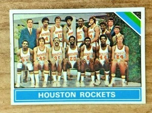 1975-76 TOPPS HOUSTON ROCKETS TEAM CARD#210 CALVIN MURPHY RUDY TOMJANOVICH
