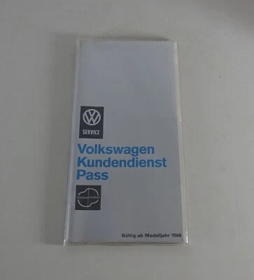 Libretto per VW Maggiolino, T1 + Tipo 3 IN Bianco Valido Dall'Anno Modello 1966 - Immagine 1 di 3