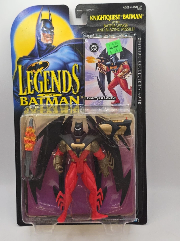 NUEVO EN CAJA Legends of Batman KNIGHTQUEST BATMAN con misil ardiente Kenner 1994 figura bonita Foto 1 de 4