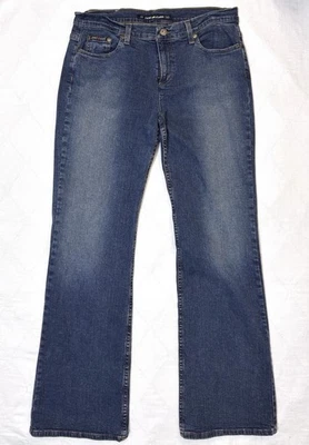 Pantalones de mezclilla para mujer DKNY 10R azul lavado medio Soho 16" diámetro cintura 31,5" entrepierna Foto 1 de 4