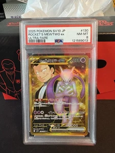 Team Rocket's Mewtwo PSA 8 ex 130/098 Sv10: The Glory of Team Rocket Holo - Picture 1 of 3