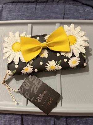 Cartera Loungefly Disney Minnie Mouse Margaritas Orejas Cremallera Alrededor Arco Amarillo Margarita Foto 1 de 4