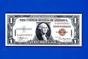 1935 A $1 Silver Certificate Brown Seal Hawaii Emergency CRISP HIGH GRADE NOTE - Picture 1 of 2