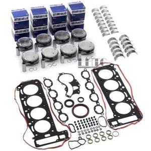 Engine Pistons Gaskets Overhaul Kit for Mercedes-Benz C63 E63 ML63 SL63 AMG M156 - Picture 1 of 8